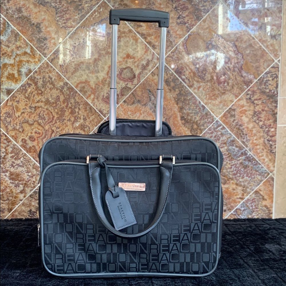 Black Travel Rolling Bag Kenneth Cole Reaction Monogram
